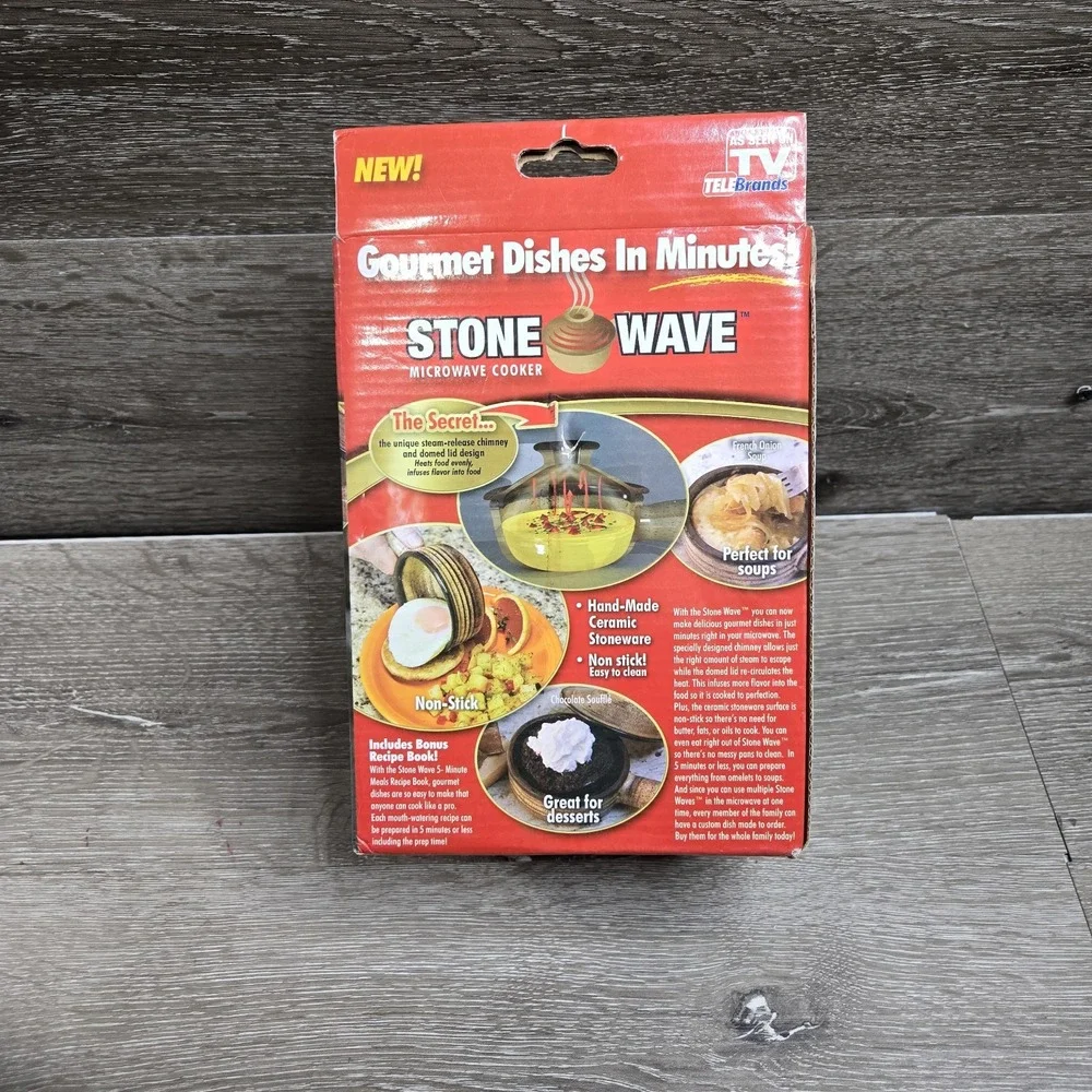 Stone Wave Microwave Cooker Non-Stick Ceramic Stoneware Bake AS seen on TV NEW!
